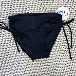 Mod Bod Ruched Sides Bikini‎ Bottoms Black XS